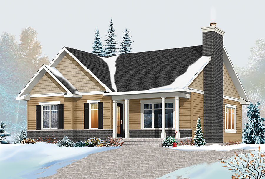 Front View of this 2-Bedroom, 1211 Sq Ft Plan - 126-1867