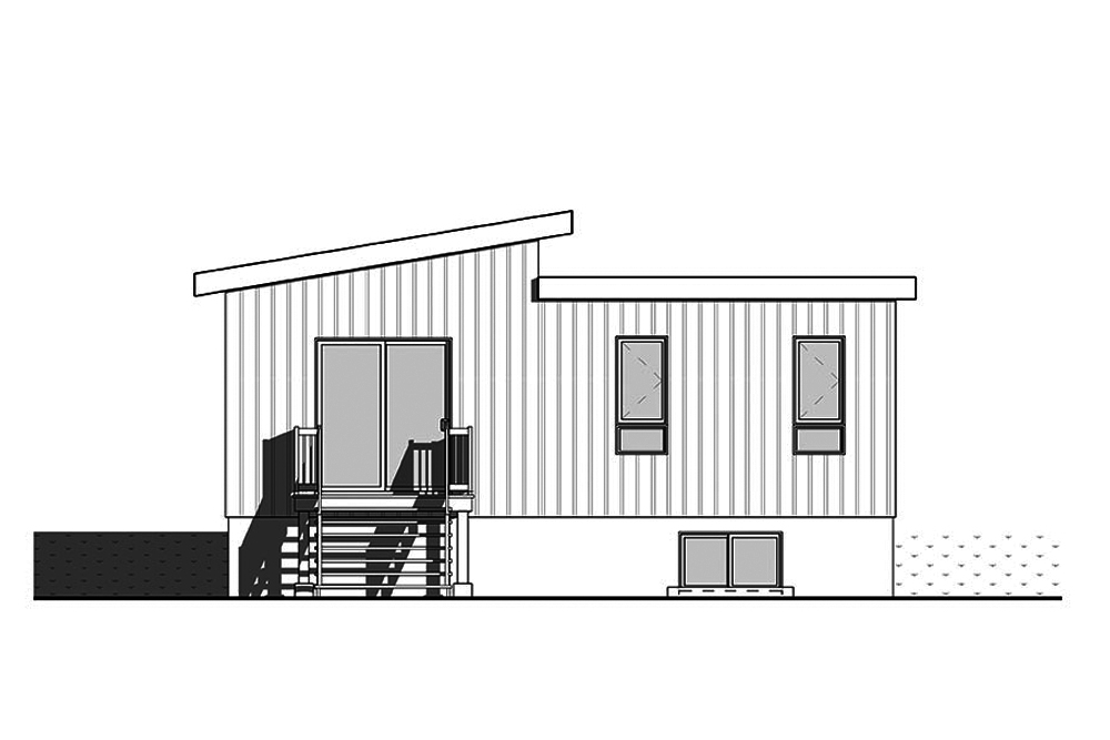Home Plan Rear Elevation of this 4-Bedroom,2064 Sq Ft Plan -126-1870