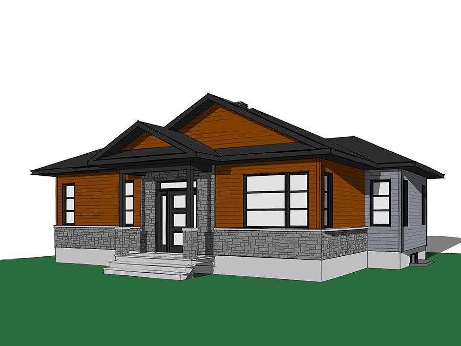 Front View of this 2-Bedroom, 1146 Sq Ft Plan - 126-1871