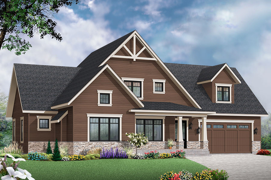 Craftsman home (ThePlanCollection: Plan #126-1877)