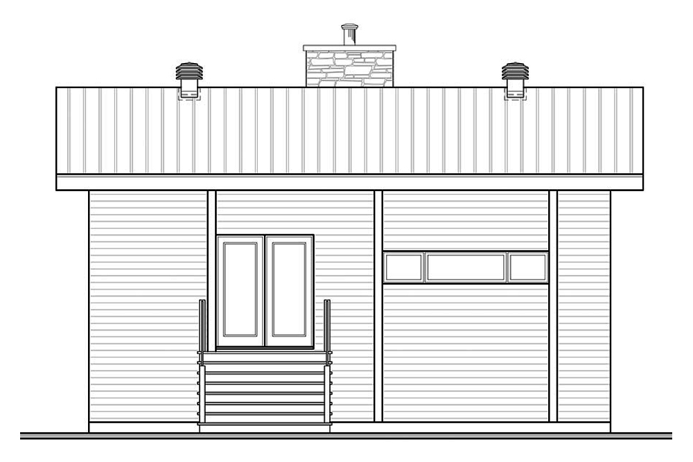 Home Plan Rear Elevation of this 3-Bedroom,1792 Sq Ft Plan -126-1893