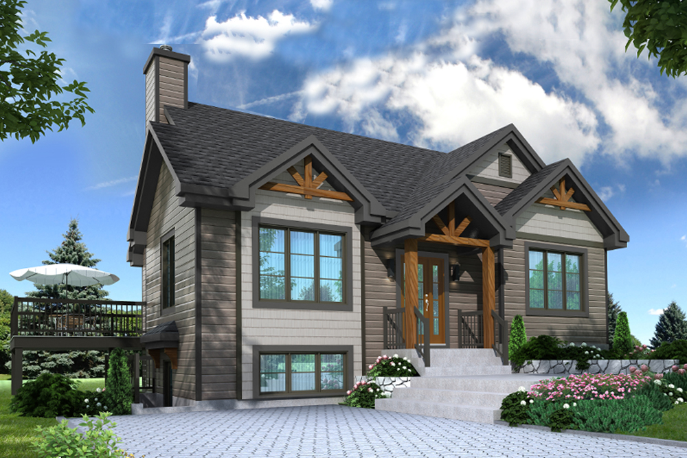 Front elevation of Country home (ThePlanCollection: House Plan #126-1900)