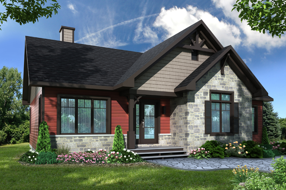 Front elevation of Country home (ThePlanCollection: House Plan #126-1902)
