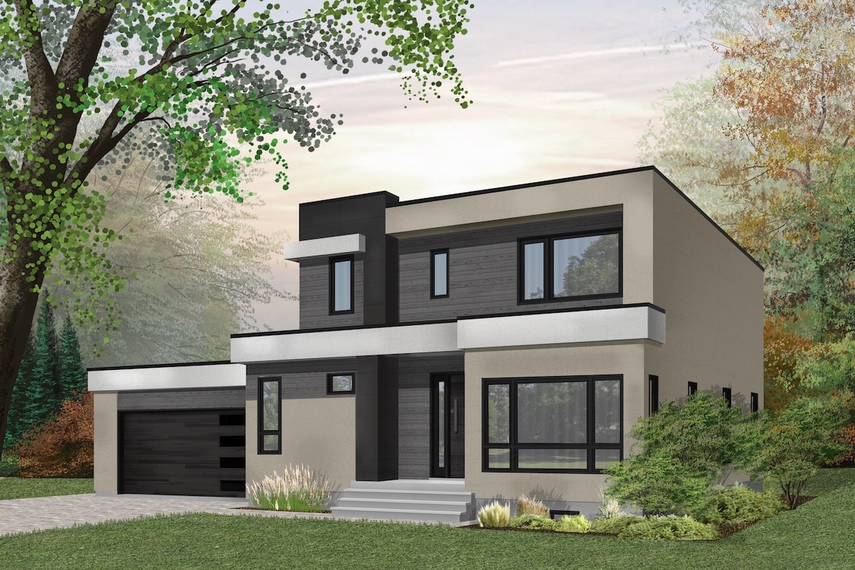 Right Side View of this 3-Bedroom, 2042 Sq Ft Plan - 126-1913