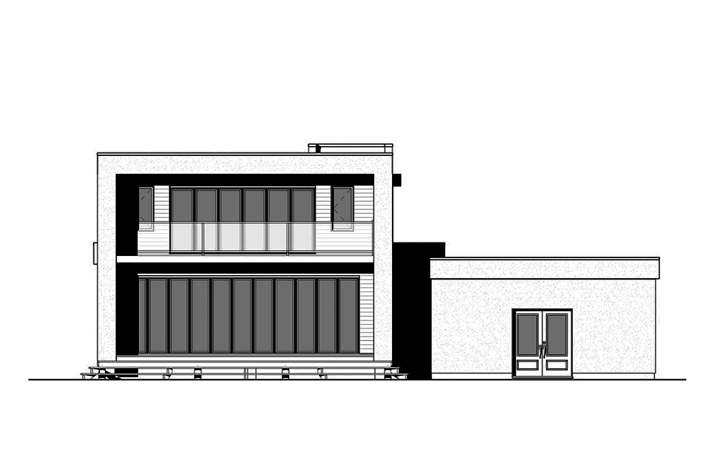 Home Plan Rear Elevation of this 3-Bedroom,2042 Sq Ft Plan -126-1913