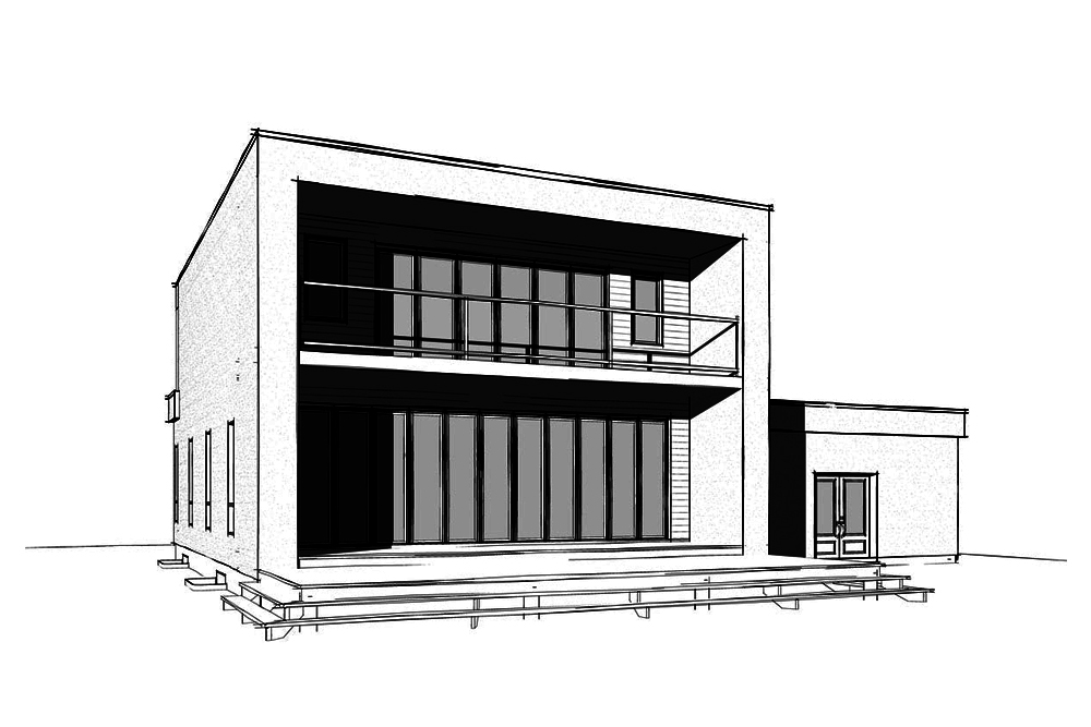 Home Plan Right Elevation of this 3-Bedroom,2042 Sq Ft Plan -126-1913