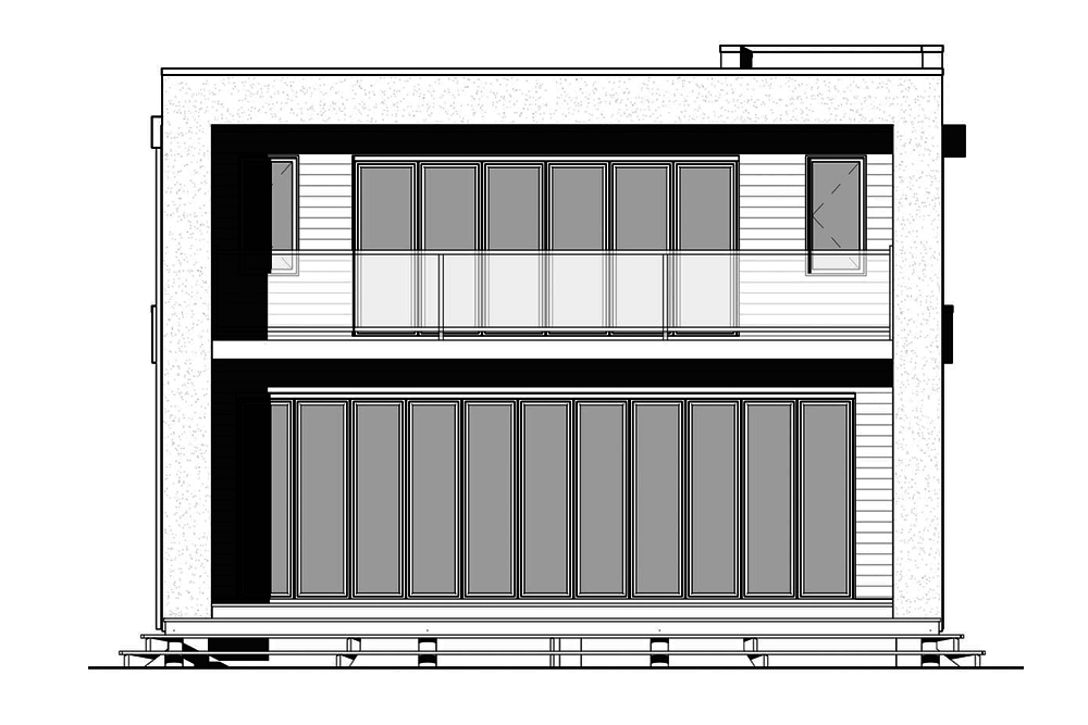 Home Plan Rear Elevation of this 3-Bedroom,2063 Sq Ft Plan -126-1914