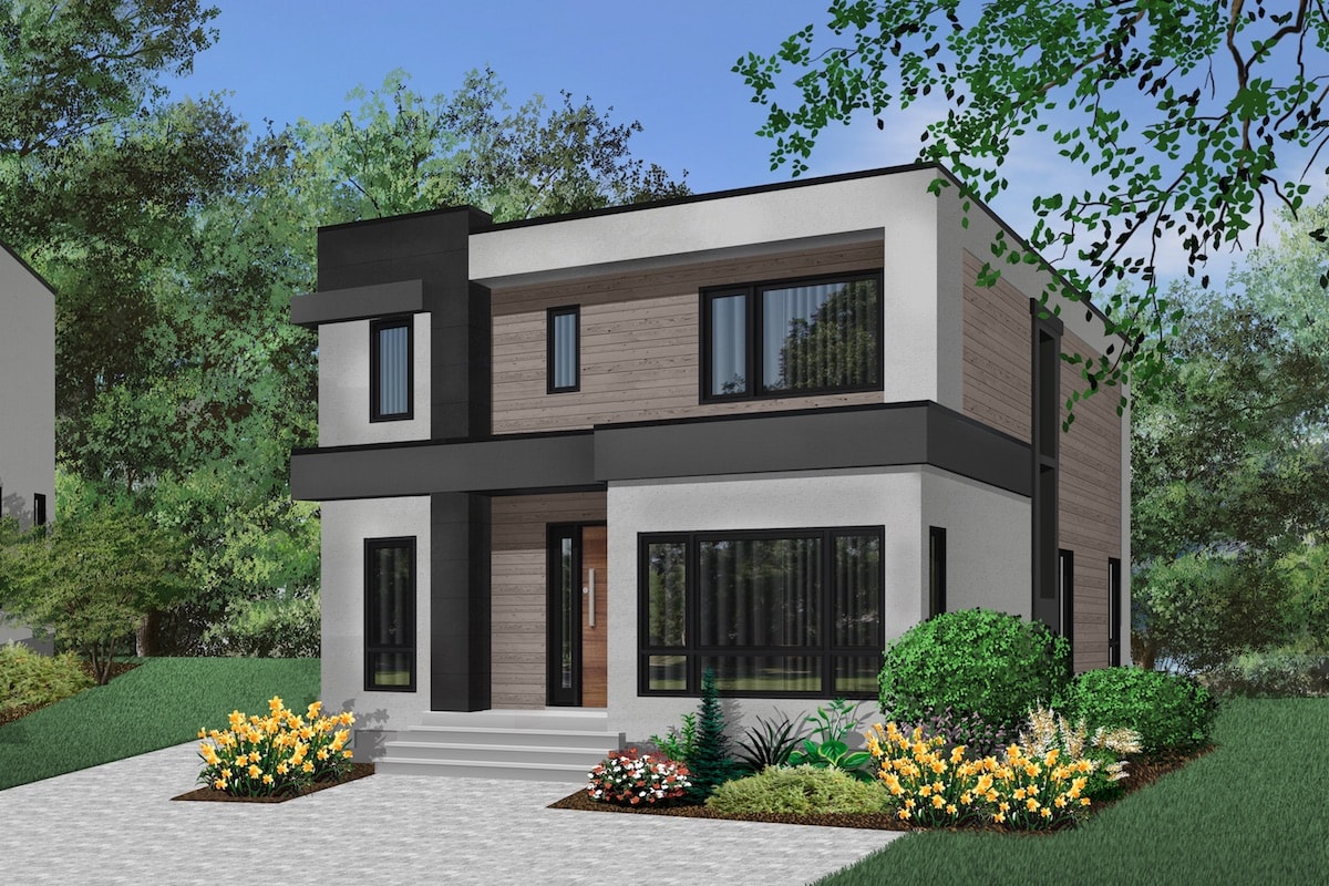 Right Side View of this 3-Bedroom, 2063 Sq Ft Plan - 126-1914