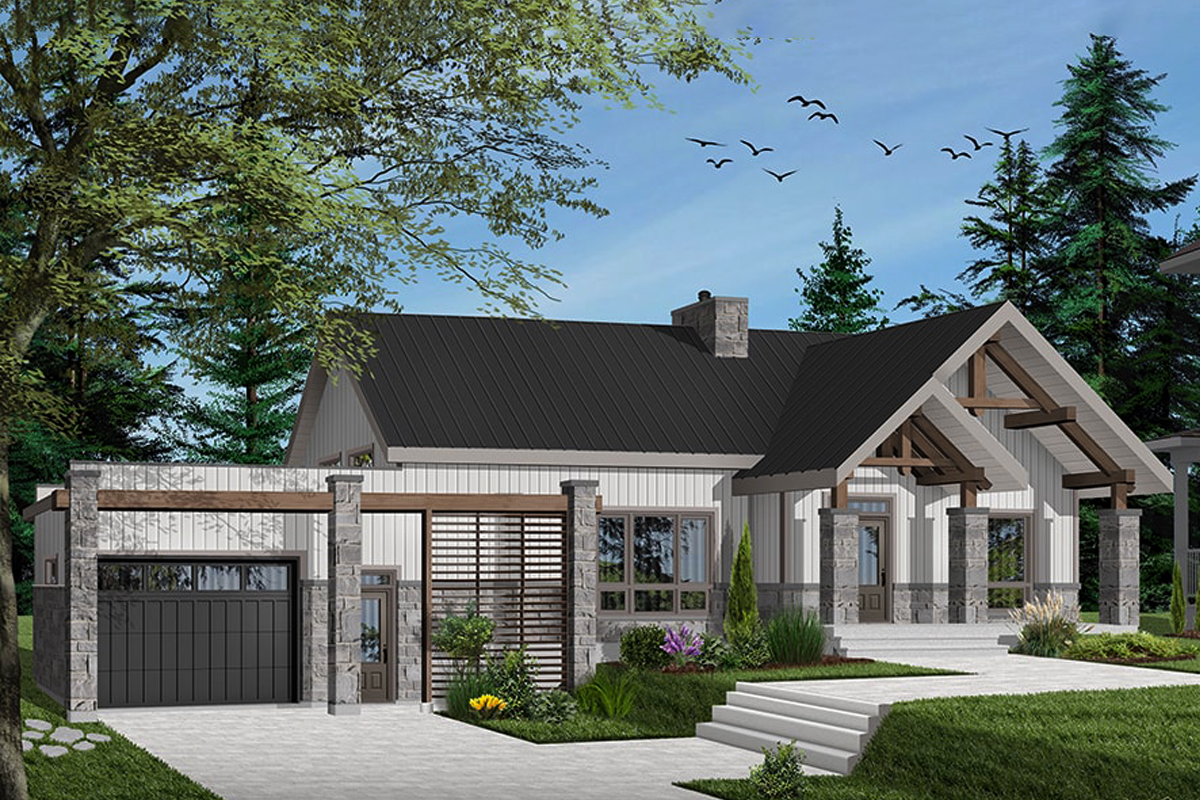 Front View of this 3-Bedroom, 1604 Sq Ft Plan - 126-1916