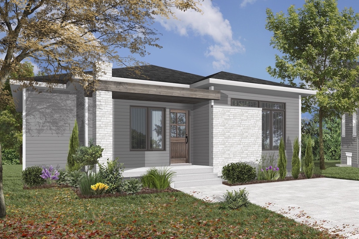 Front View of this 3-Bedroom, 1178 Sq Ft Plan - 126-1917