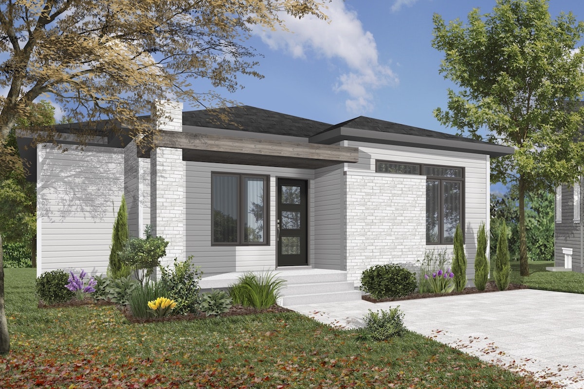 Front View of this 3-Bedroom, 1178 Sq Ft Plan - 126-1917