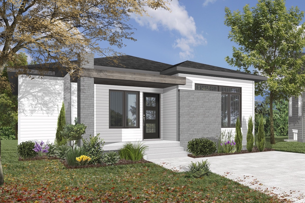 Front View of this 3-Bedroom, 1178 Sq Ft Plan - 126-1917