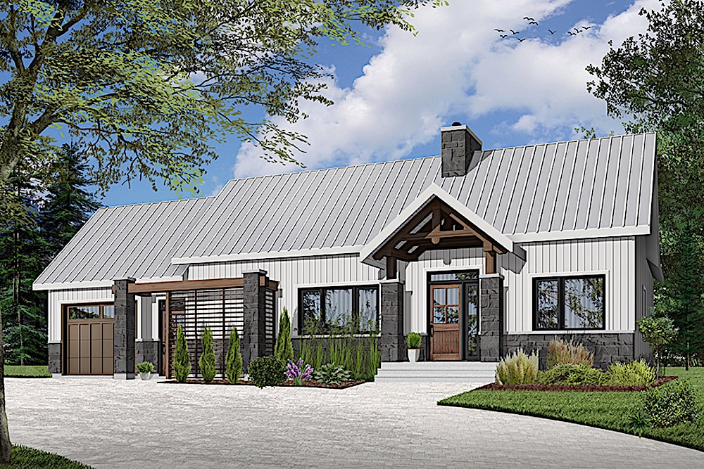Front View of this 2-Bedroom, 1212 Sq Ft Plan - 126-1925