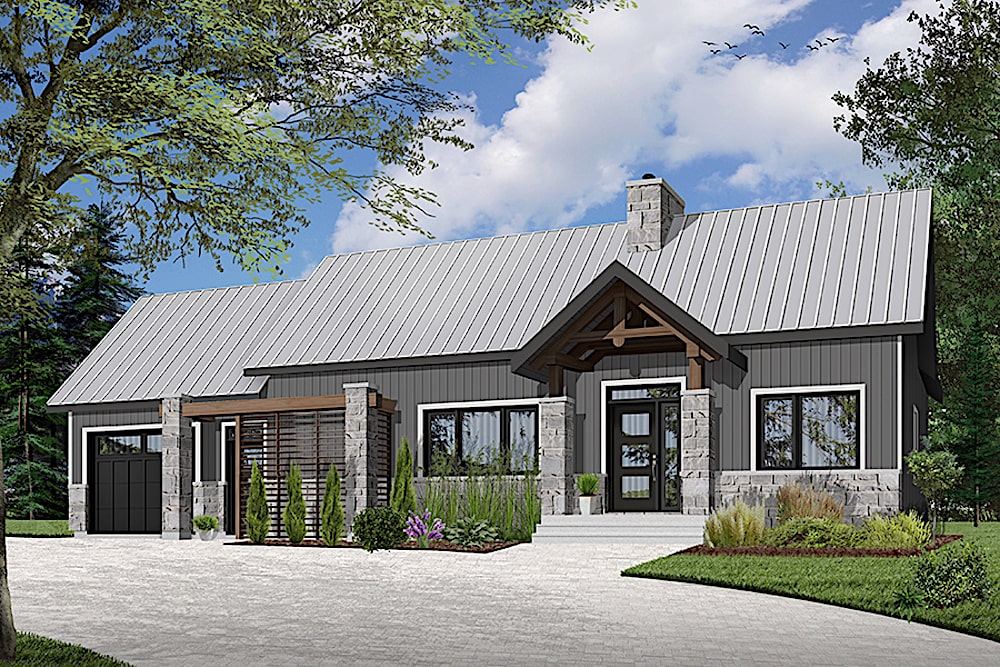 Front elevation of Country home (ThePlanCollection: House Plan #126-1925)