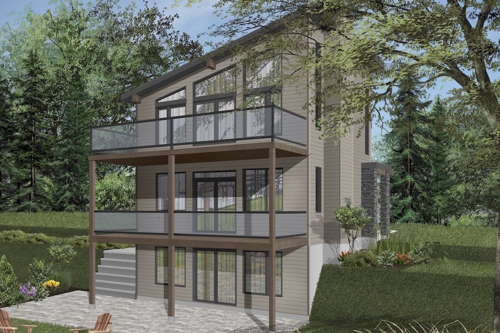 Side View of this 2-Bedroom, 1344 Sq Ft Plan - 126-1926