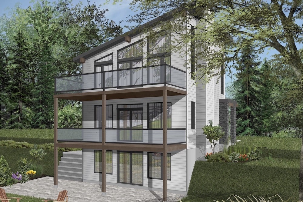 Side View of this 2-Bedroom, 1344 Sq Ft Plan - 126-1926