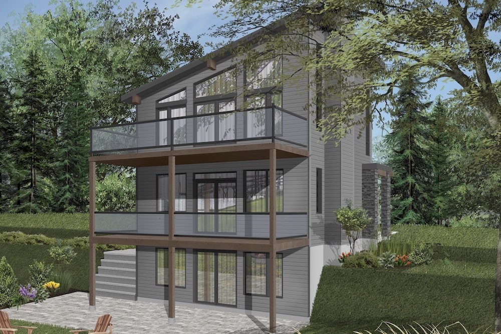 Side View of this 2-Bedroom, 1344 Sq Ft Plan - 126-1926