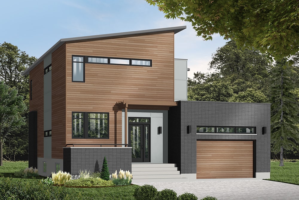 Side View of this 3-Bedroom, 1999 Sq Ft Plan - 126-1929