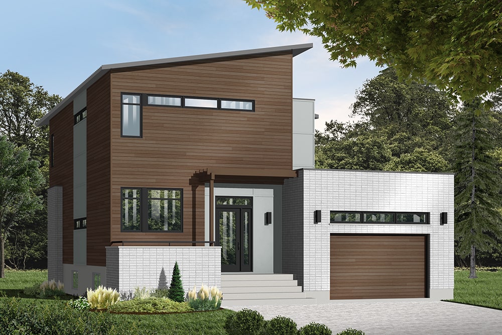 Side View of this 3-Bedroom, 1999 Sq Ft Plan - 126-1929