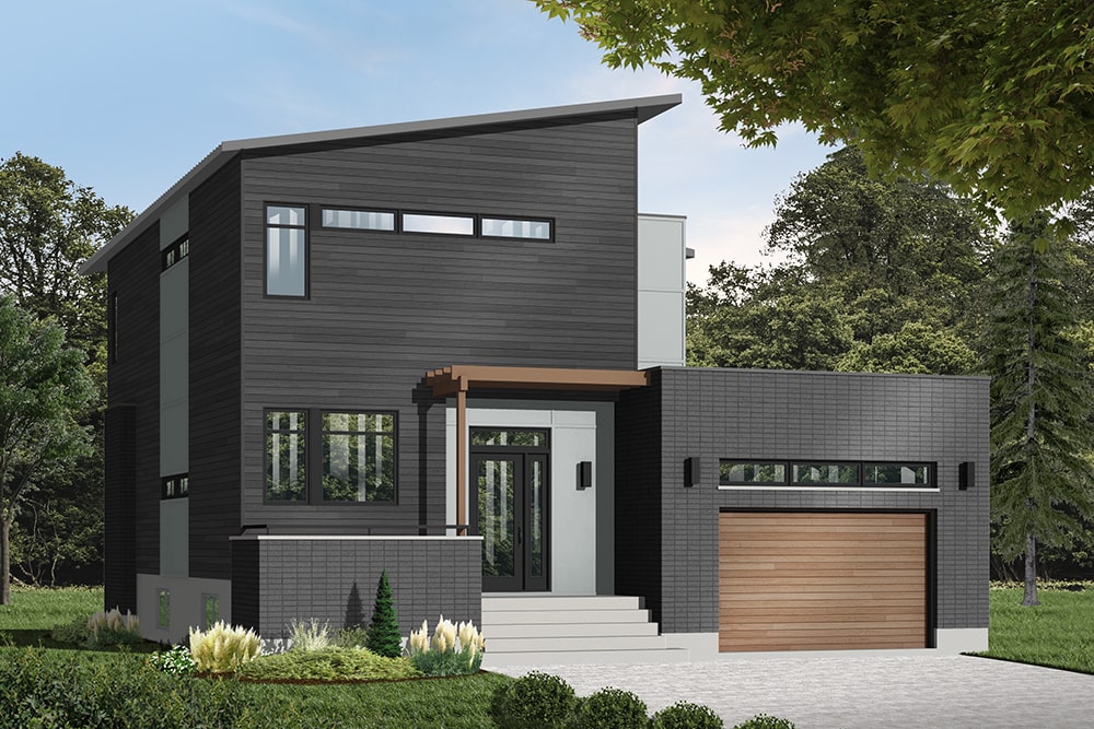 Side View of this 3-Bedroom, 1999 Sq Ft Plan - 126-1929