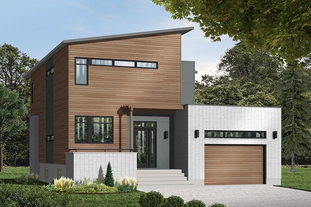 Modern home (ThePlanCollection: Plan #126-1930)