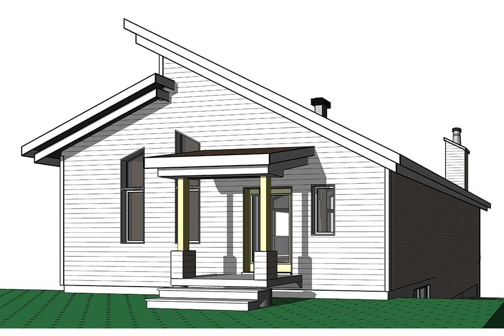 Home Plan Front Elevation of this 3-Bedroom,2085 Sq Ft Plan -126-1931