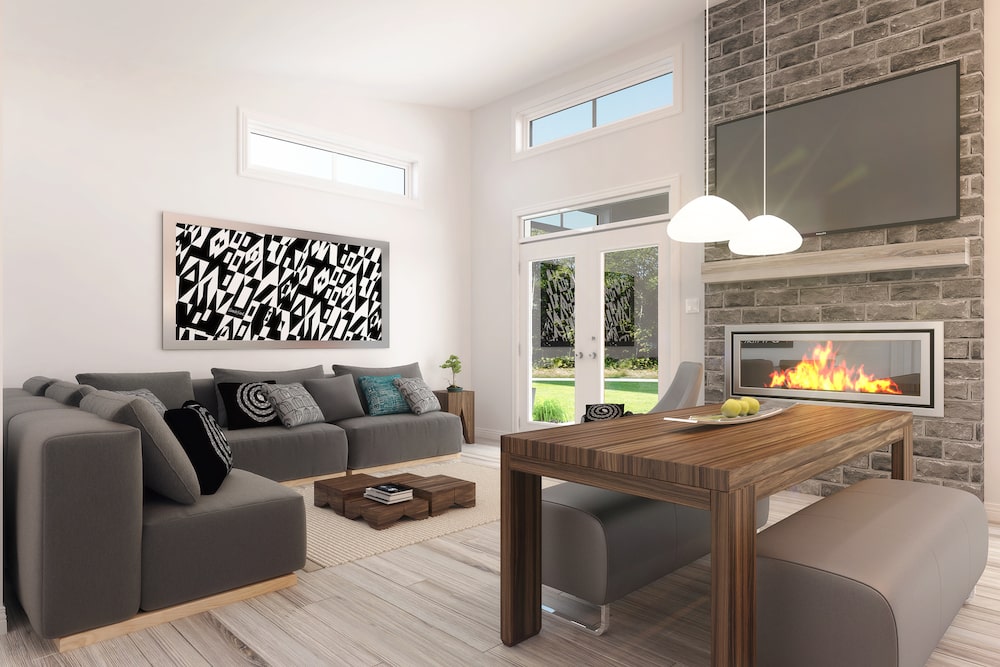 Living Room of this 2-Bedroom,686 Sq Ft Plan -686