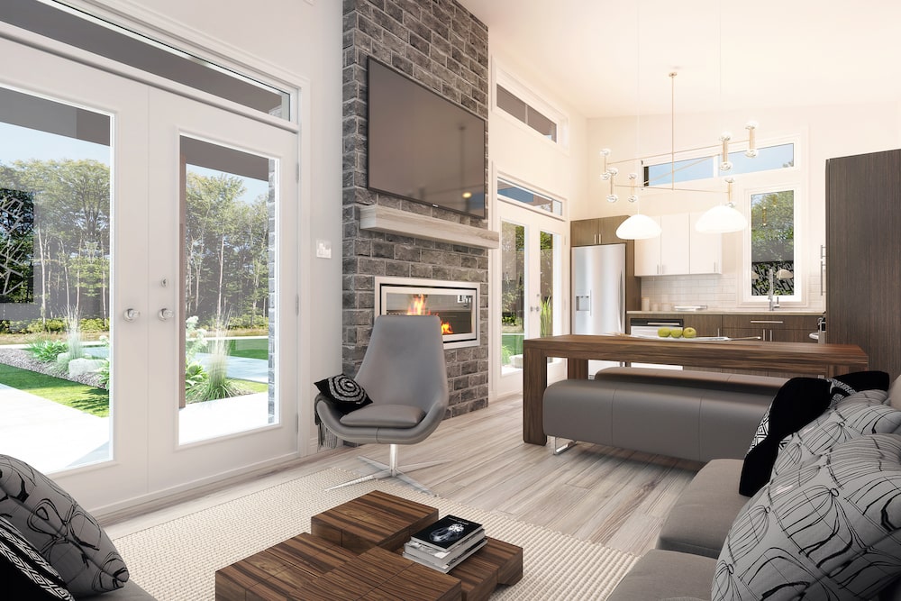 Living Room of this 2-Bedroom,686 Sq Ft Plan -686