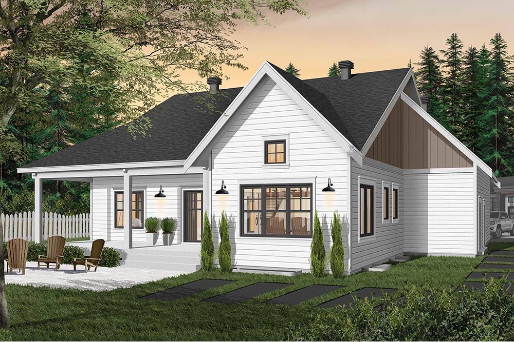 Front View of this 2-Bedroom, 1556 Sq Ft Plan - 126-1942