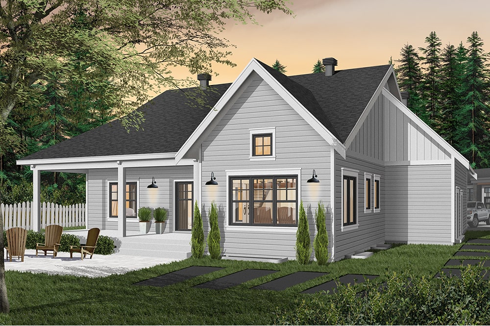 Front View of this 2-Bedroom, 1556 Sq Ft Plan - 126-1942