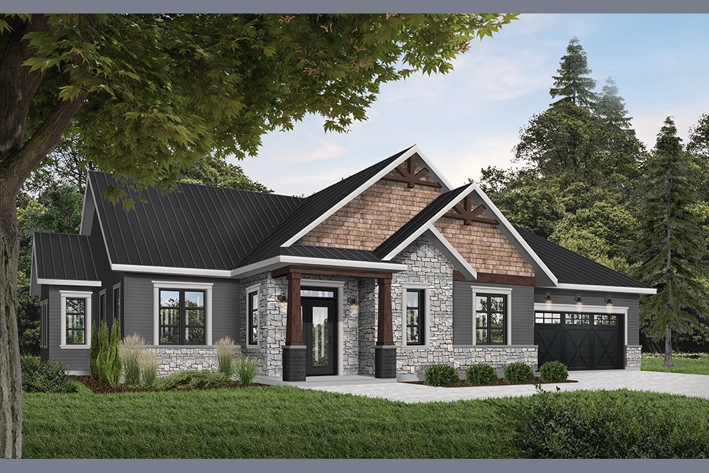 Front View of this 3-Bedroom, 1858 Sq Ft Plan - 126-1948