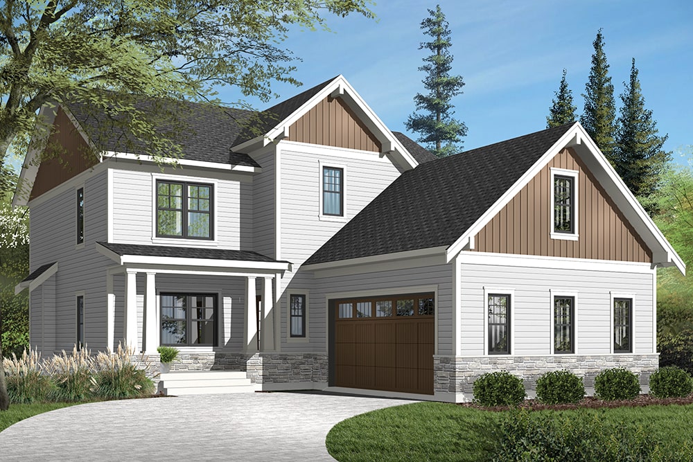 Front View of this 3-Bedroom, 2422 Sq Ft Plan - 126-1953