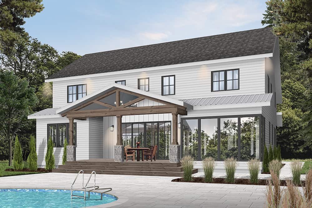 Front View of this 5-Bedroom, 3497 Sq Ft Plan - 126-1964