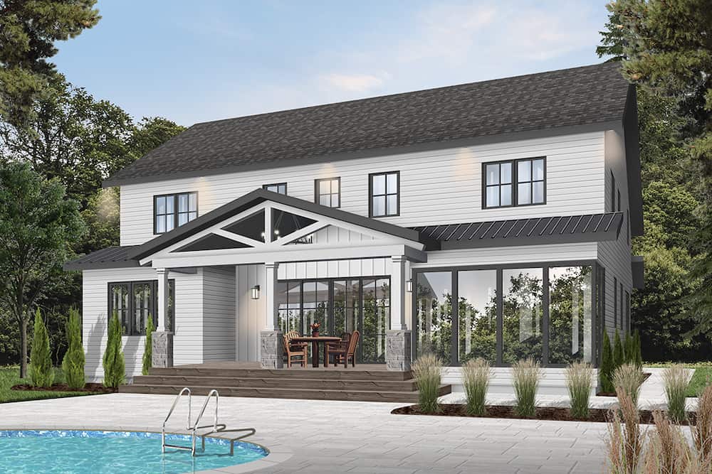 Front View of this 5-Bedroom, 3497 Sq Ft Plan - 126-1964