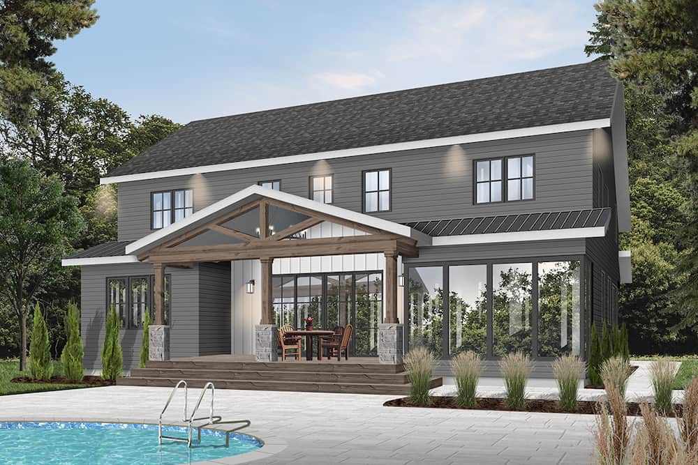 Front View of this 5-Bedroom, 3497 Sq Ft Plan - 126-1964