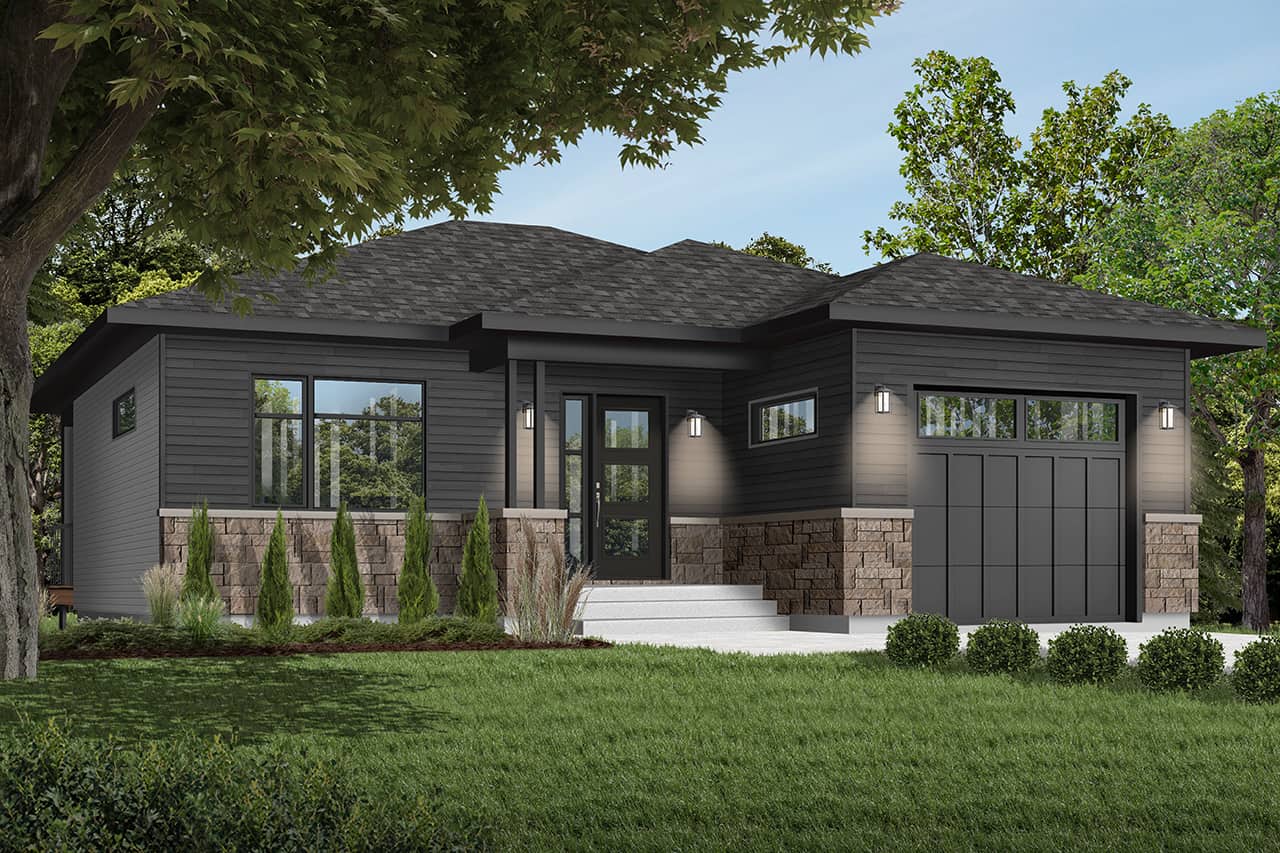Front View of this 2-Bedroom, 1339 Sq Ft Plan - 126-1965