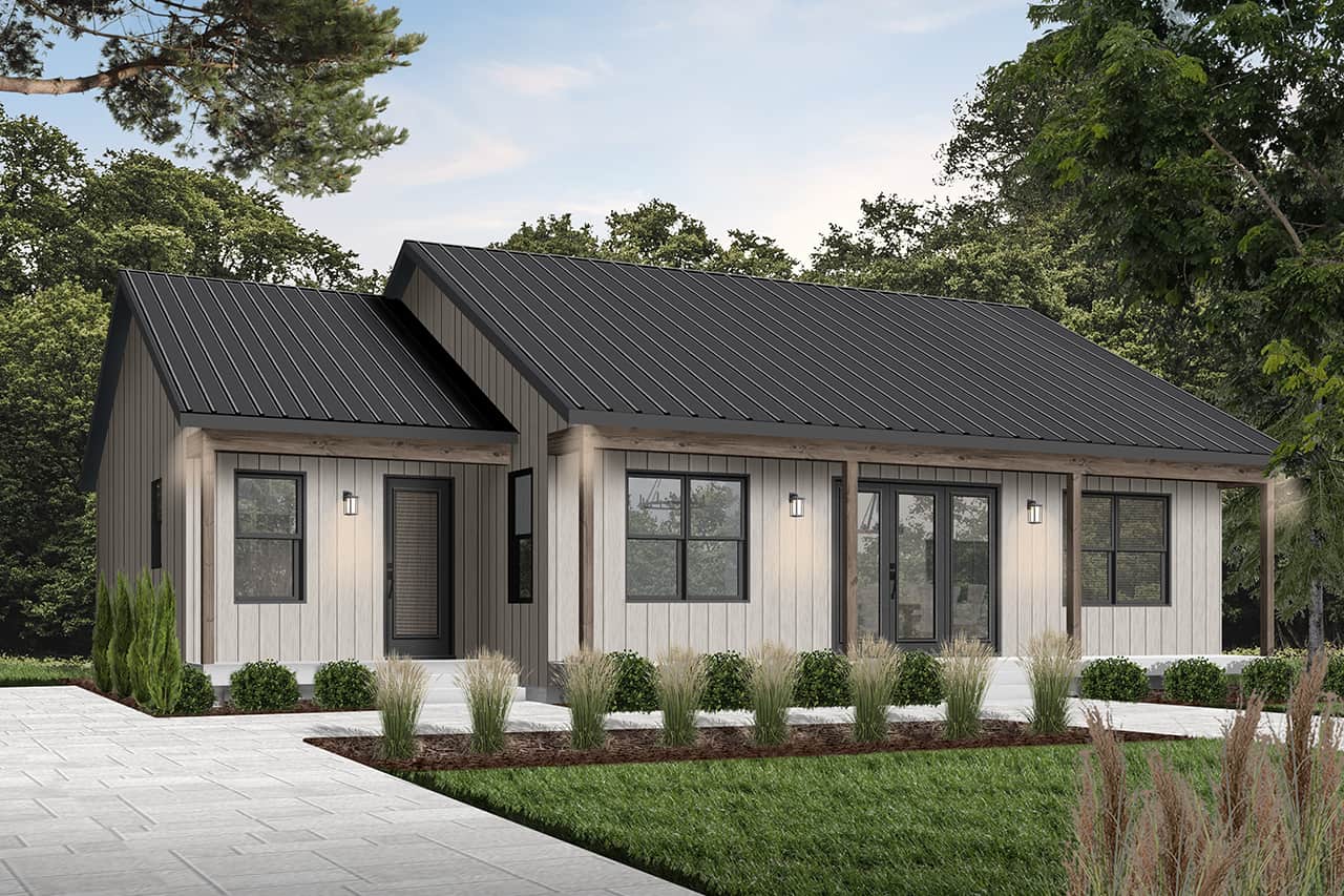 Front View of this 2-Bedroom, 1604 Sq Ft Plan - 126-1967