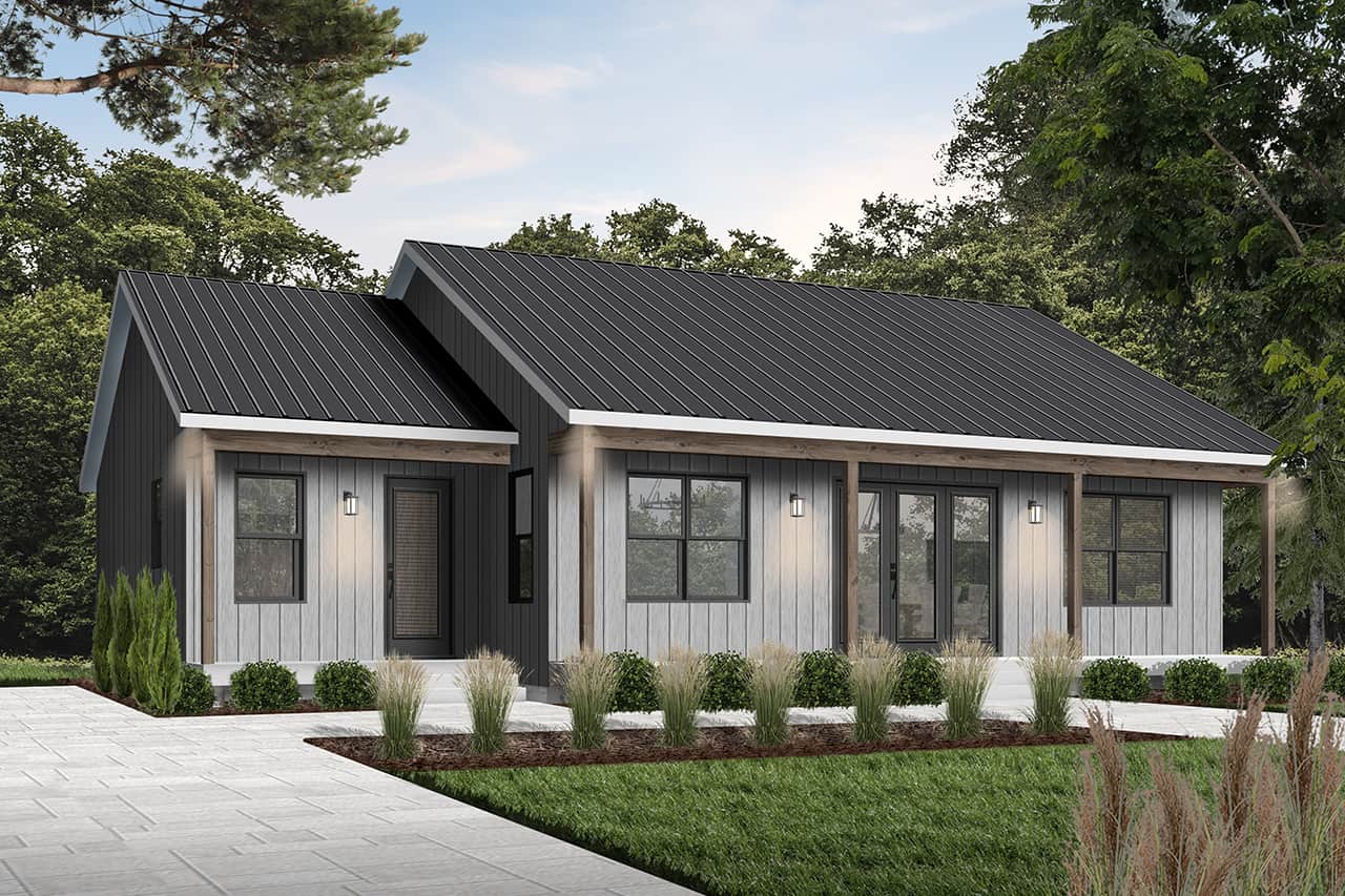 Front View of this 2-Bedroom, 1604 Sq Ft Plan - 126-1967