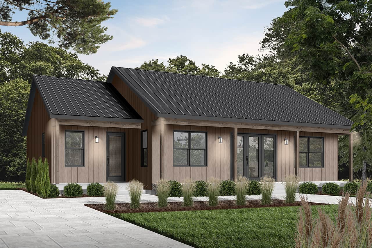 Front View of this 2-Bedroom, 1604 Sq Ft Plan - 126-1967