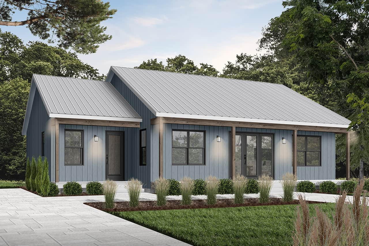 Front View of this 2-Bedroom, 1604 Sq Ft Plan - 126-1967