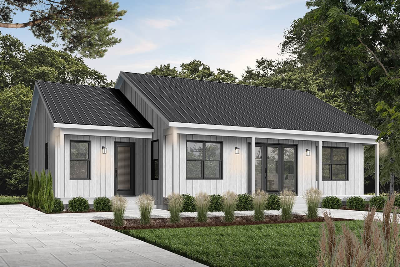 Front View of this 2-Bedroom, 1604 Sq Ft Plan - 126-1967