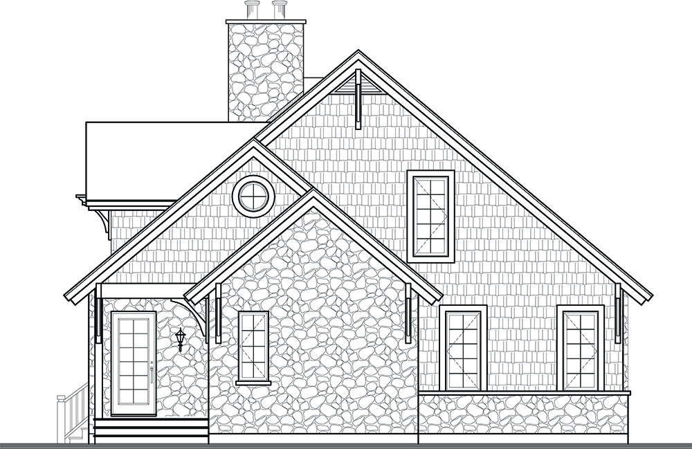 Home Plan Front Elevation of this 3-Bedroom,1625 Sq Ft Plan -126-1970