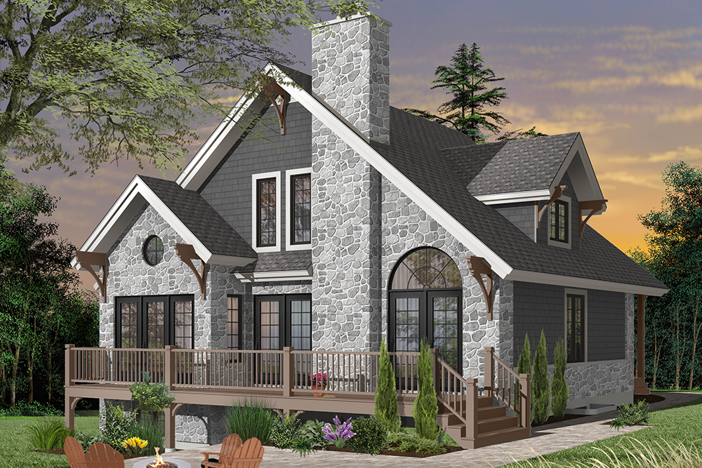 Rustic Country home (ThePlanCollection: Plan #126-1970)