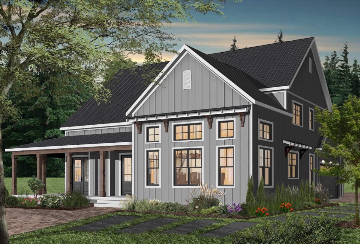 Front View of this 4-Bedroom, 3354 Sq Ft Plan - 126-1976