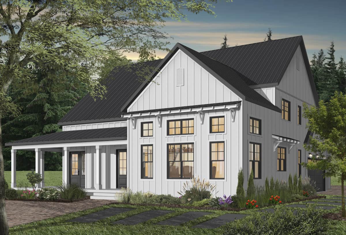 Rear View of this 4-Bedroom, 3354 Sq Ft Plan - 126-1976