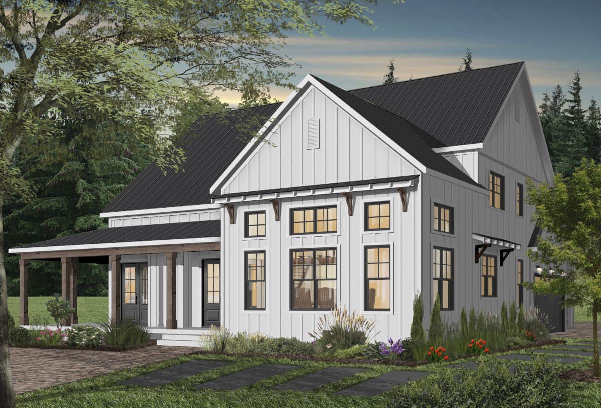 Rear View of this 4-Bedroom, 3354 Sq Ft Plan - 126-1976