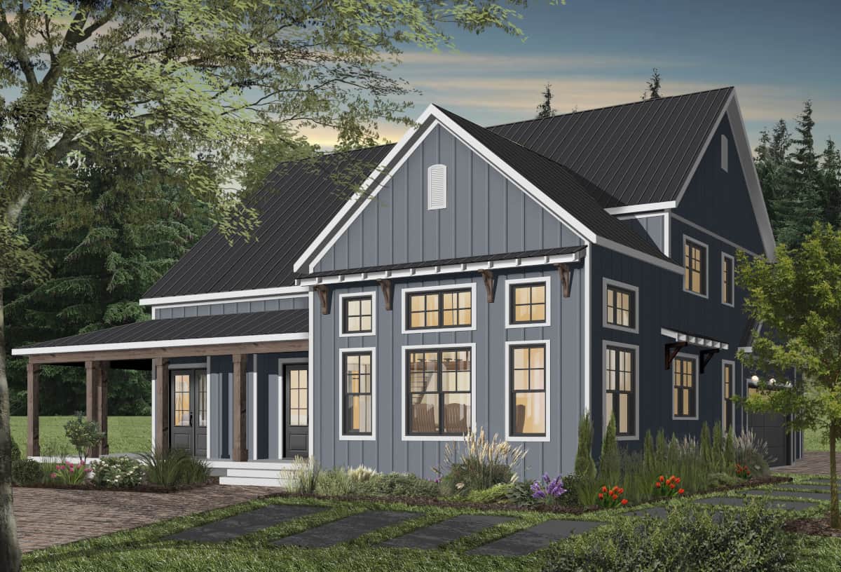 Rear View of this 4-Bedroom, 3354 Sq Ft Plan - 126-1976