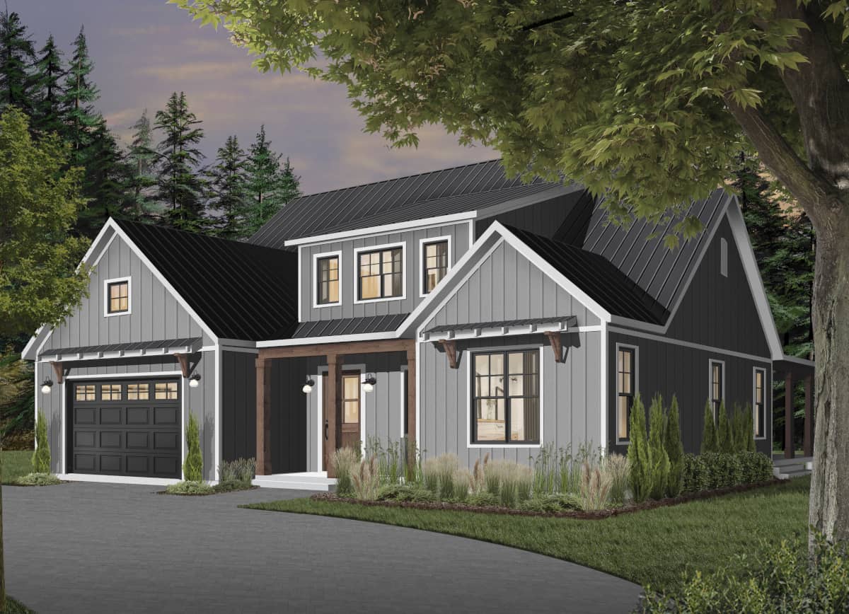 Front View of this 4-Bedroom, 3354 Sq Ft Plan - 126-1976