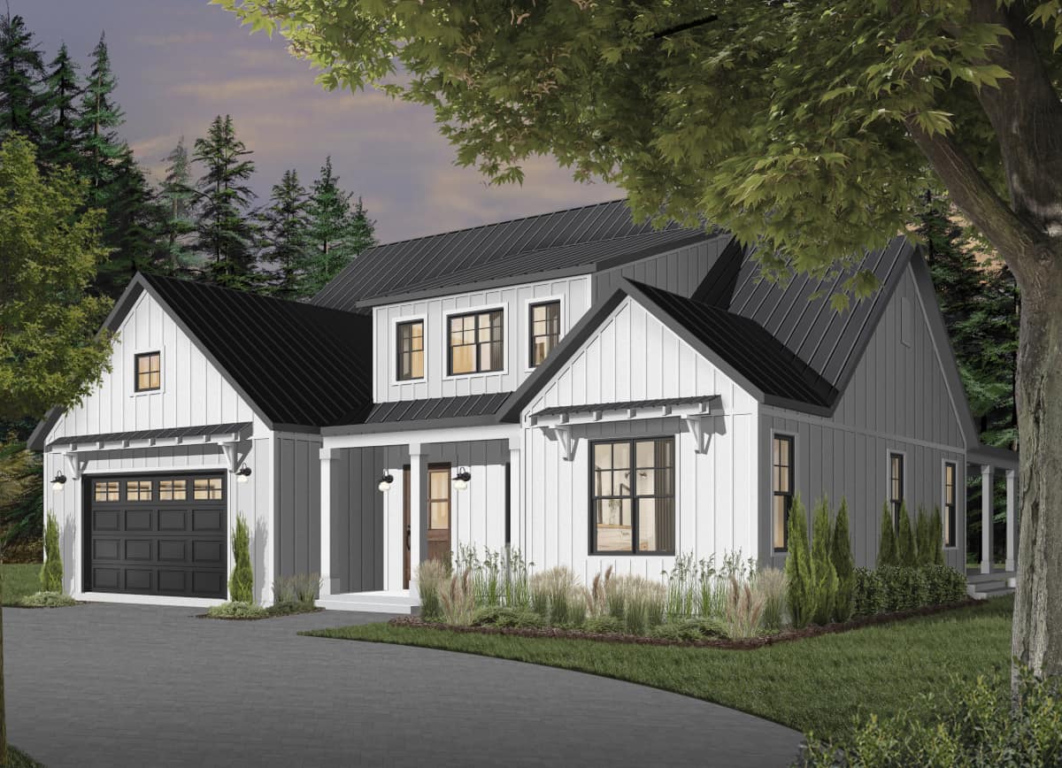 Front View of this 4-Bedroom, 3354 Sq Ft Plan - 126-1976