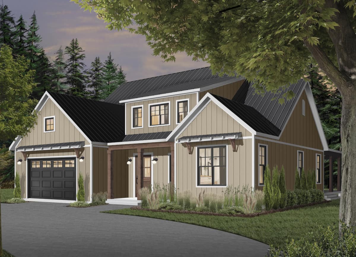 Front View of this 4-Bedroom, 3354 Sq Ft Plan - 126-1976